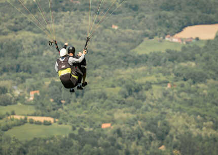 Paraglaiding tandem let na Rajcu